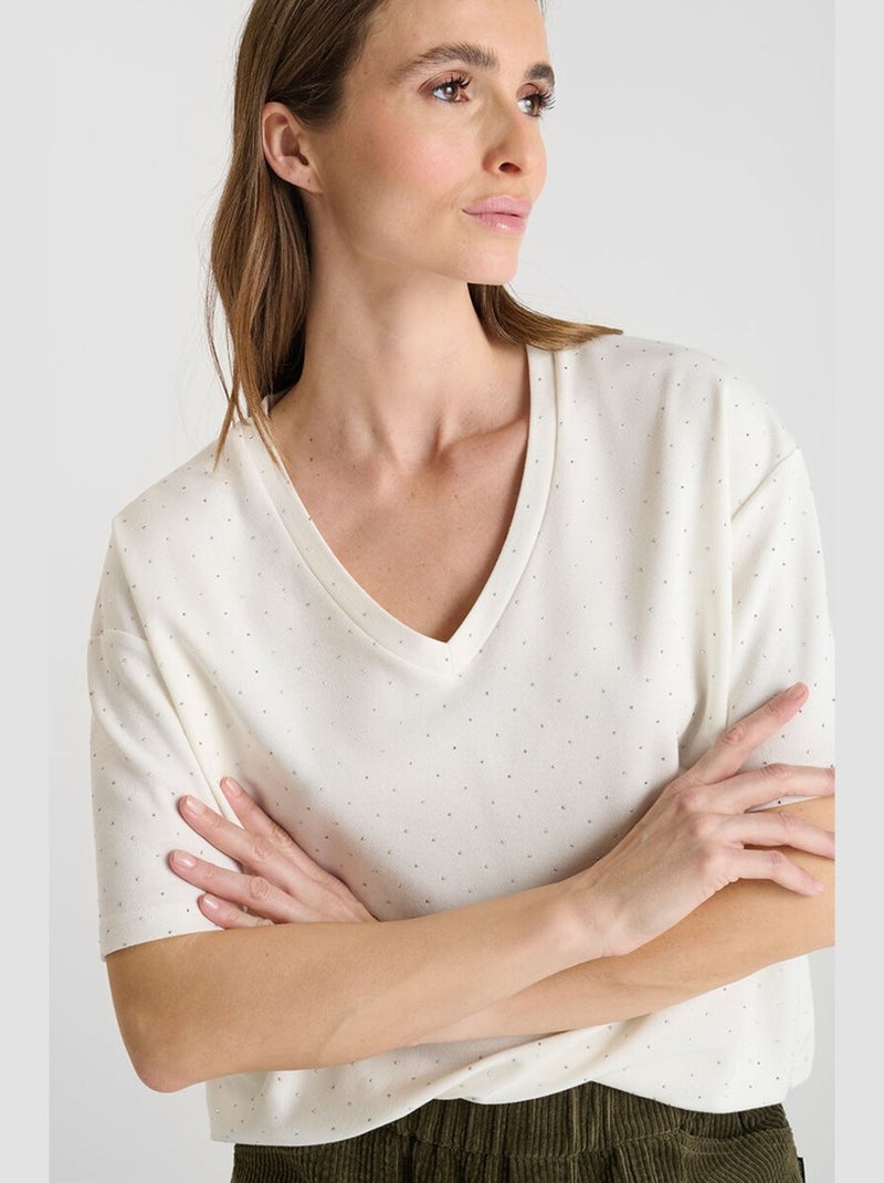 Tee-Shirt ALASKO 'Le Temps Des Cerises' Blanc - Kiabi
