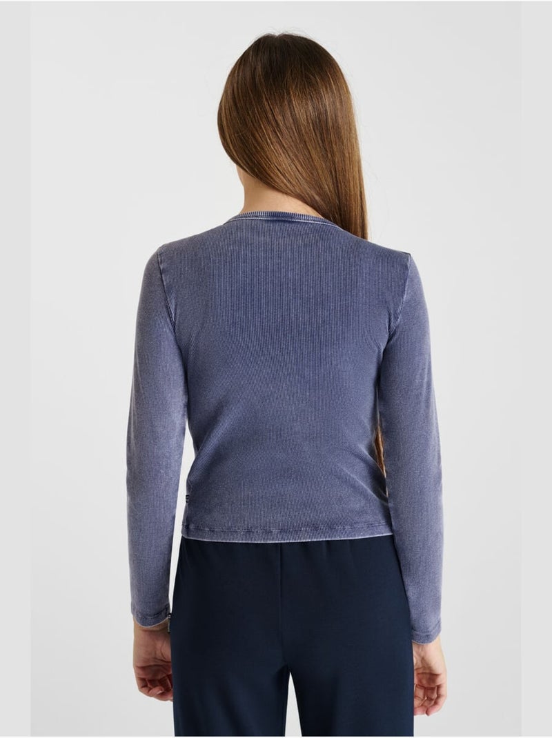 Tee-Shirt ALBINGI 'Le Temps Des Cerises' Bleu - Kiabi