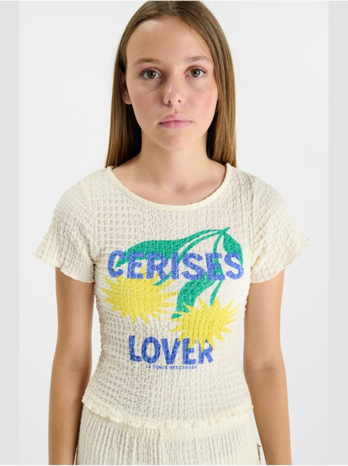 Tee-Shirt ALFREDGI 'Le Temps Des Cerises' - Kiabi