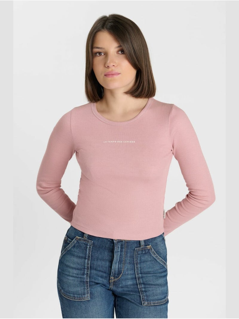 Tee-shirt alinegi 'le temps des cerises' Rose - Kiabi