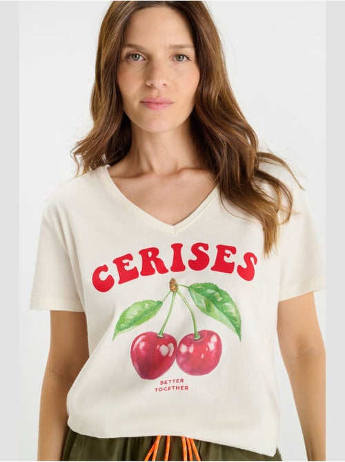 Tee-Shirt ALYNE 'Le Temps Des Cerises' - Kiabi