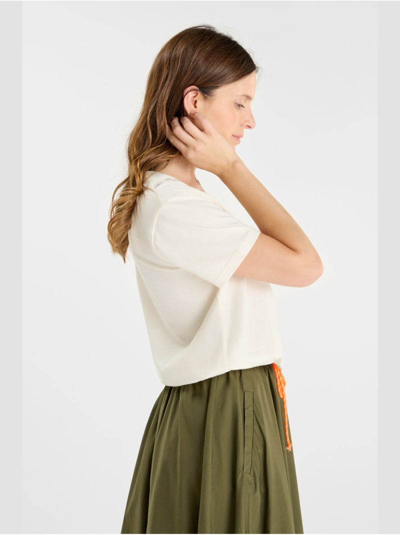 Tee-Shirt ALYNE 'Le Temps Des Cerises' Blanc - Kiabi