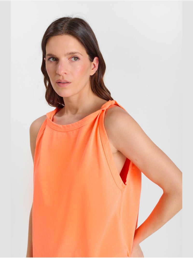 Tee-Shirt ANALISE 'Le Temps Des Cerises' Orange - Kiabi