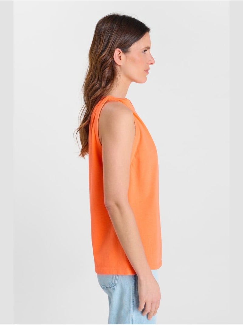 Tee-Shirt ANALISE 'Le Temps Des Cerises' Orange - Kiabi