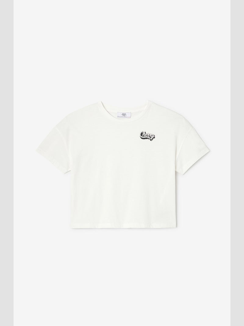 Tee-Shirt ANATAGI 'Le Temps Des Cerises' Blanc - Kiabi