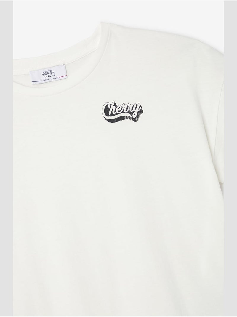 Tee-shirt anatagi 'le temps des cerises' Blanc - Kiabi