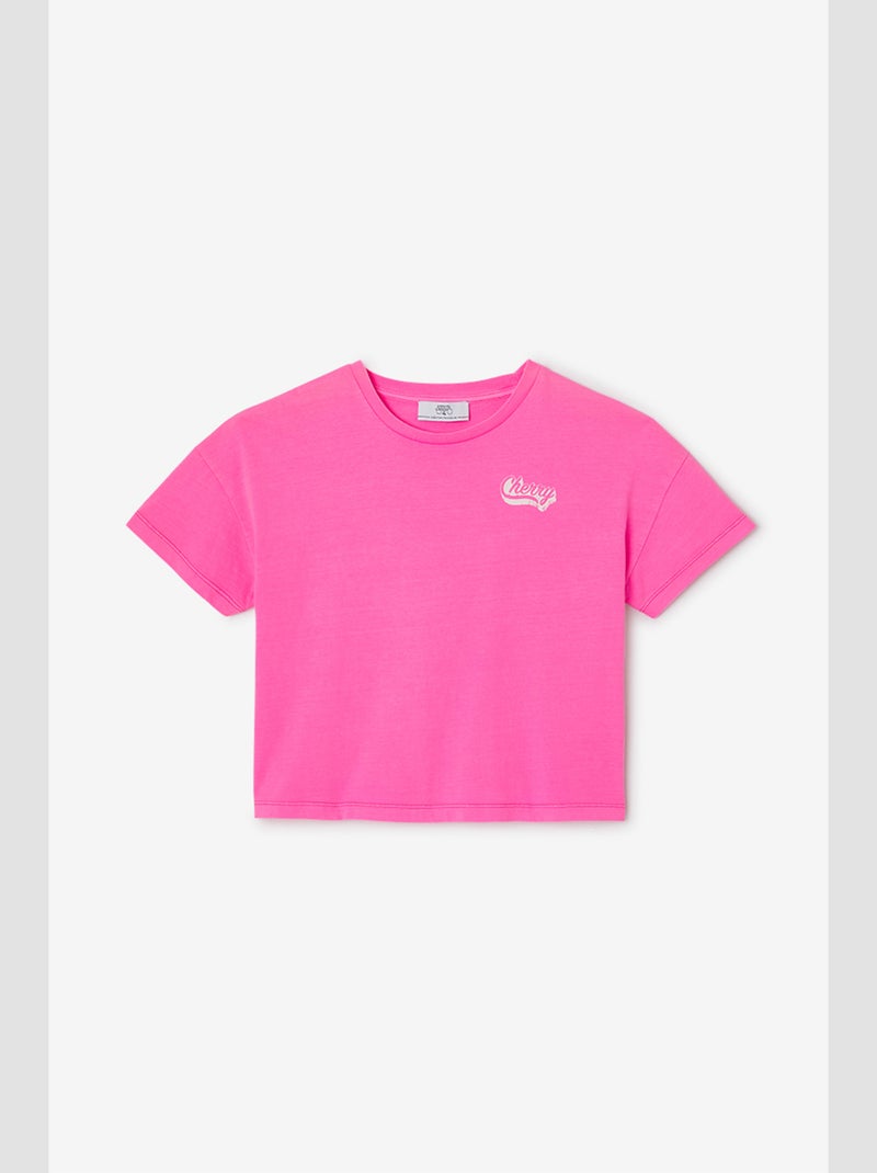 Tee-Shirt ANATAGI 'Le Temps Des Cerises' Rose - Kiabi