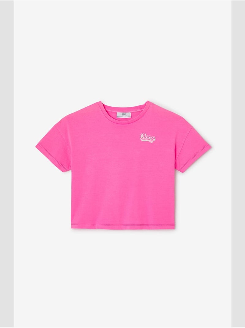 Tee-shirt anatagi 'le temps des cerises' Rose - Kiabi