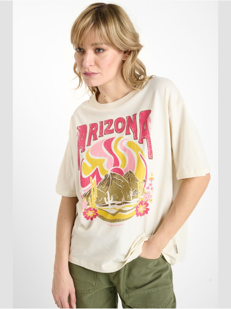 Tee-Shirt ANEMA 'Le Temps Des Cerises' Blanc - Kiabi