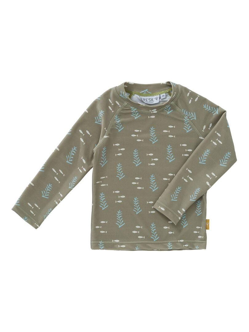 Tee-shirt anti-uv manches longues Ocean blue (6-12 mois) Vert - Kiabi