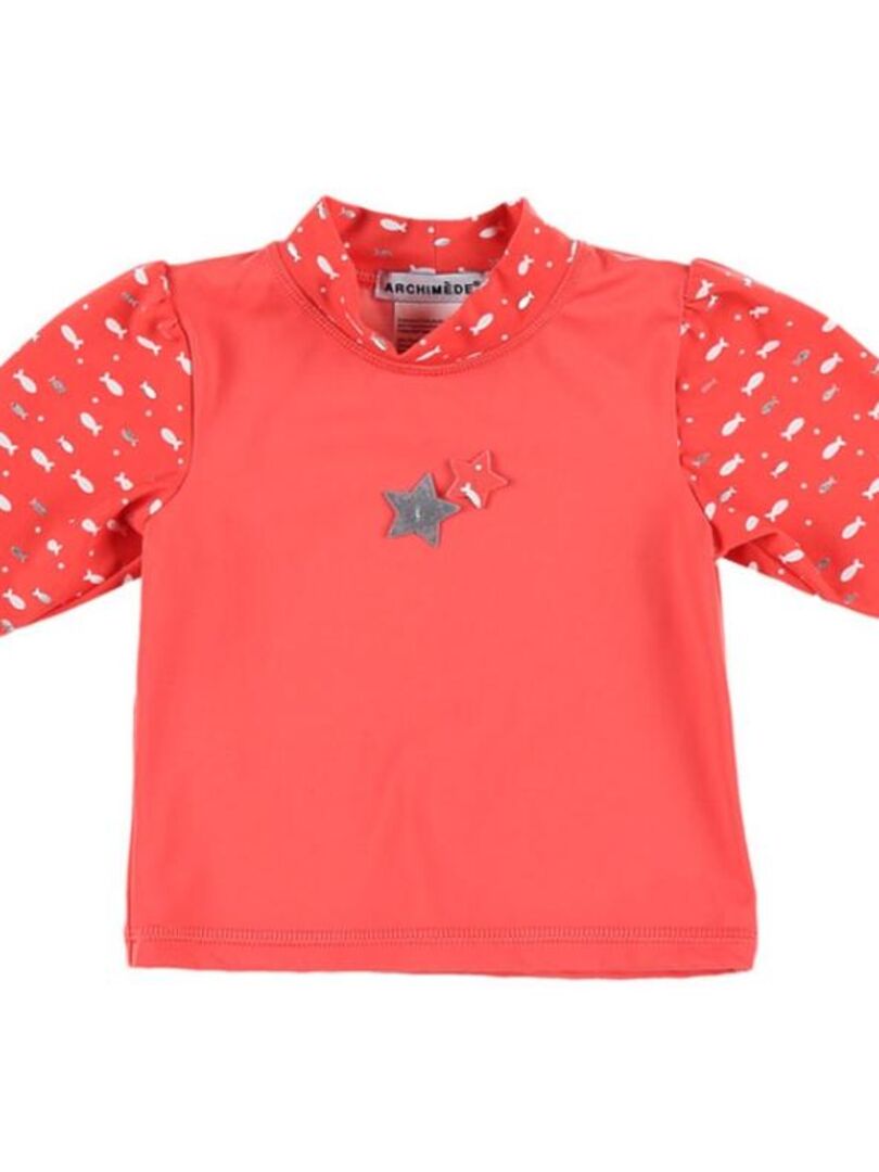 Tee-shirt Anti-uv Ocean Girl (3 Ans) Rouge - Kiabi