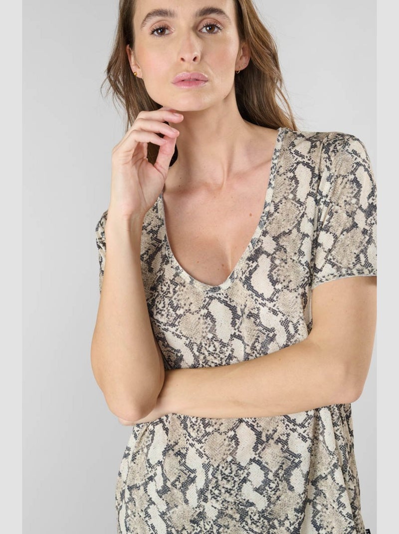 Tee-Shirt ARGENT 'Le Temps Des Cerises' Argenté - Kiabi