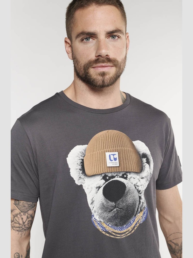 Tee-Shirt ASTOR 'Le Temps Des Cerises' Gris - Kiabi