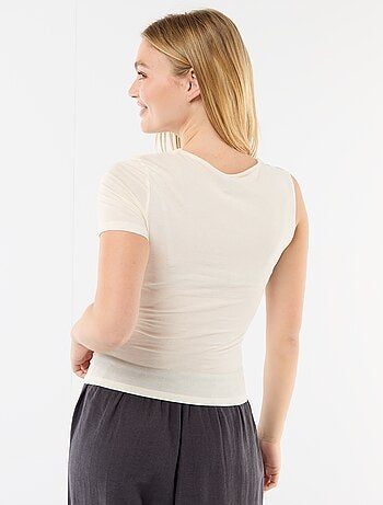 Tee-shirt asymétrique avec drapé épaule