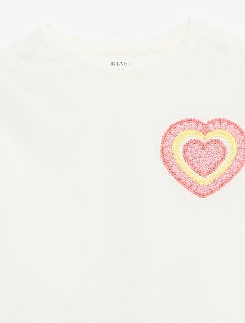 Tee-shirt avec broderie à la poitrine