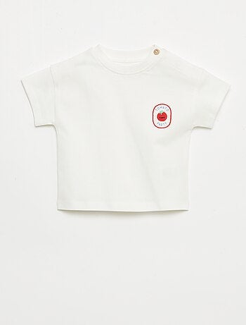 Tee-shirt avec broderie sur poitrine