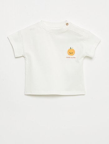 Tee-shirt avec broderie sur poitrine
