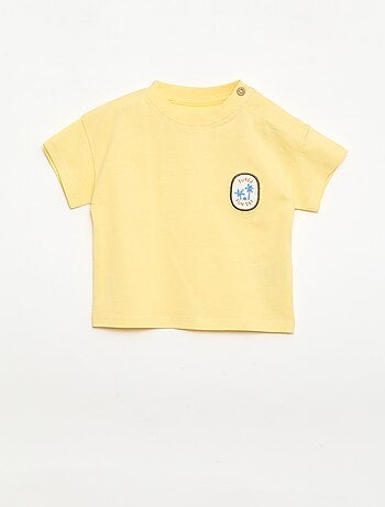Tee-shirt avec broderie sur poitrine