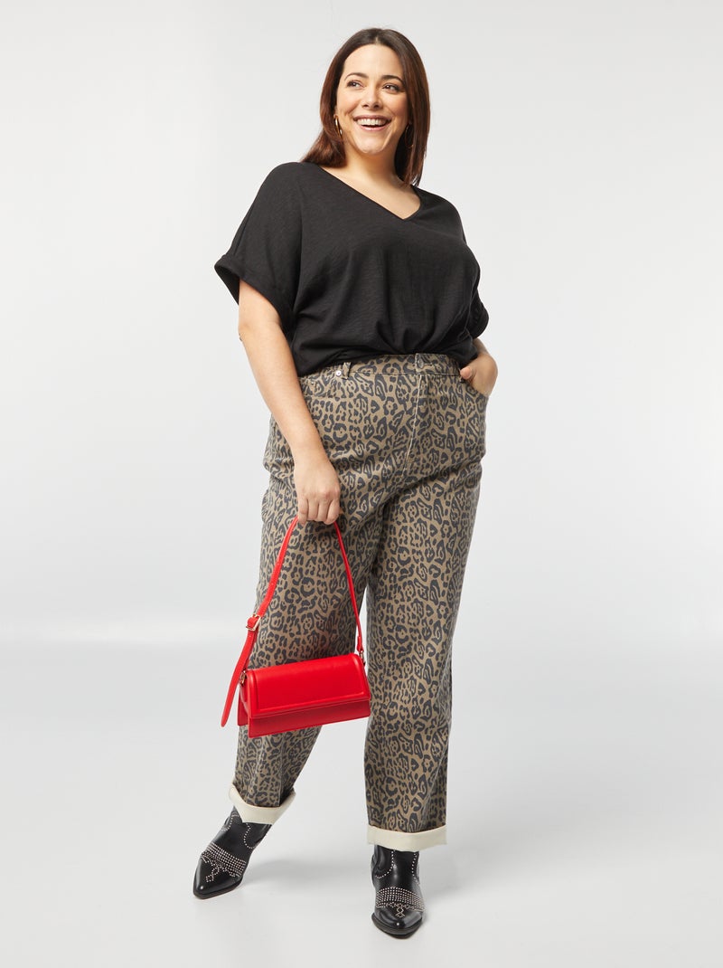 Tee-shirt avec dos macramé Noir - Kiabi