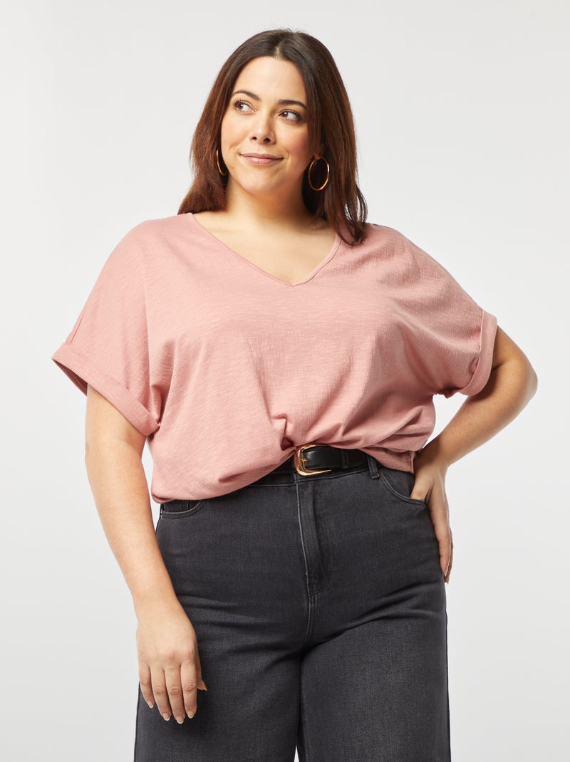 Tee-shirt avec dos macramé Rose - Kiabi