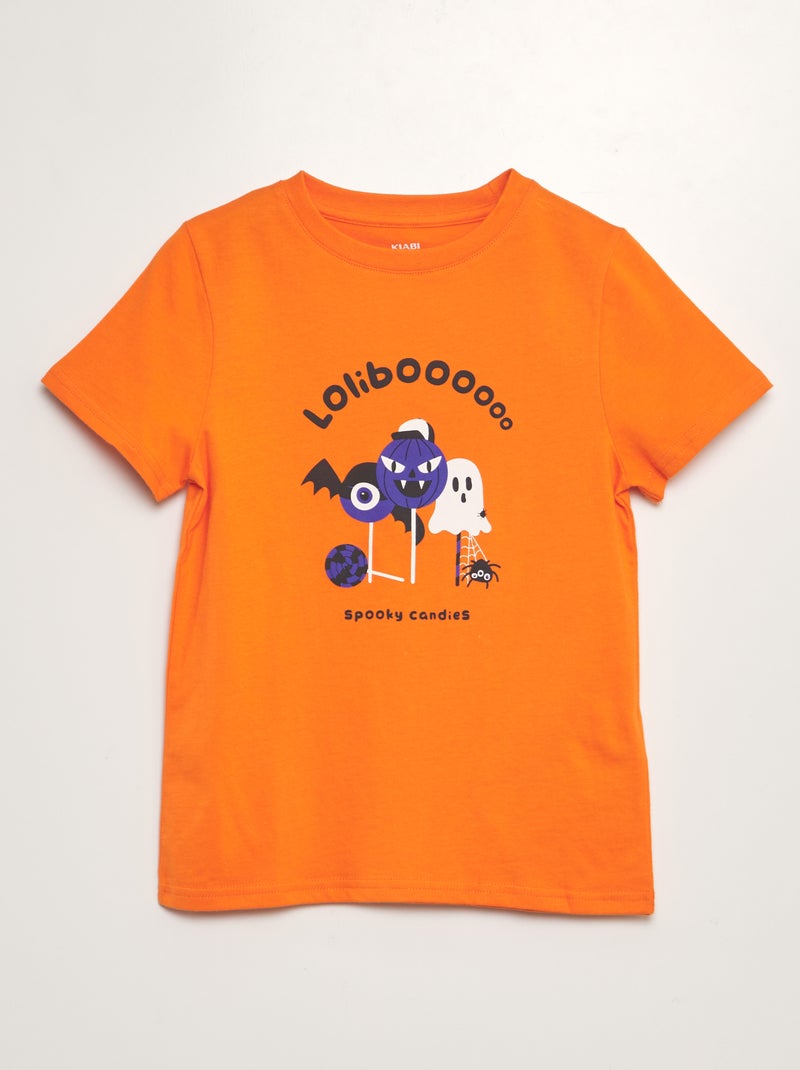 Tee-shirt avec imprimé - Halloween Orange - Kiabi