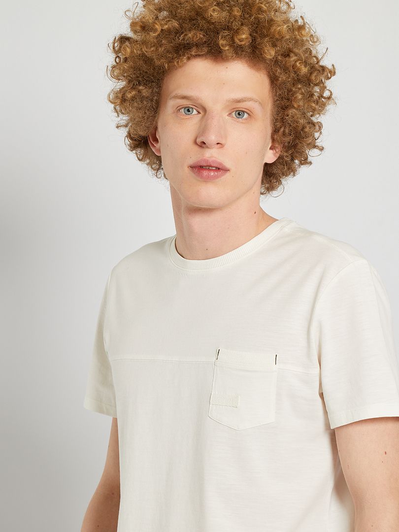 T-shirt avec poche plaquée poitrine Barnabe Pocket White