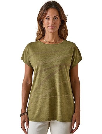 Tee-shirt avec strass manches T - DAXON
