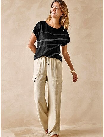 Tee-shirt avec strass manches T - DAXON
