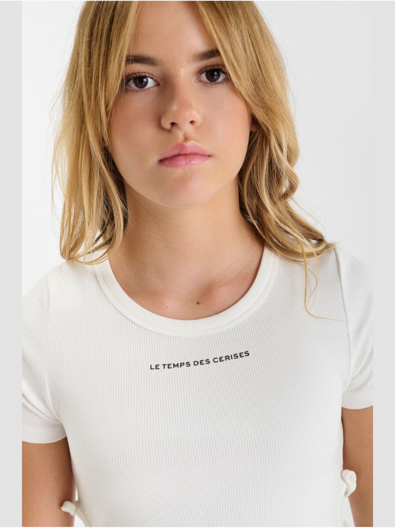 Tee-Shirt BALTAGI 'Le Temps Des Cerises' Blanc - Kiabi