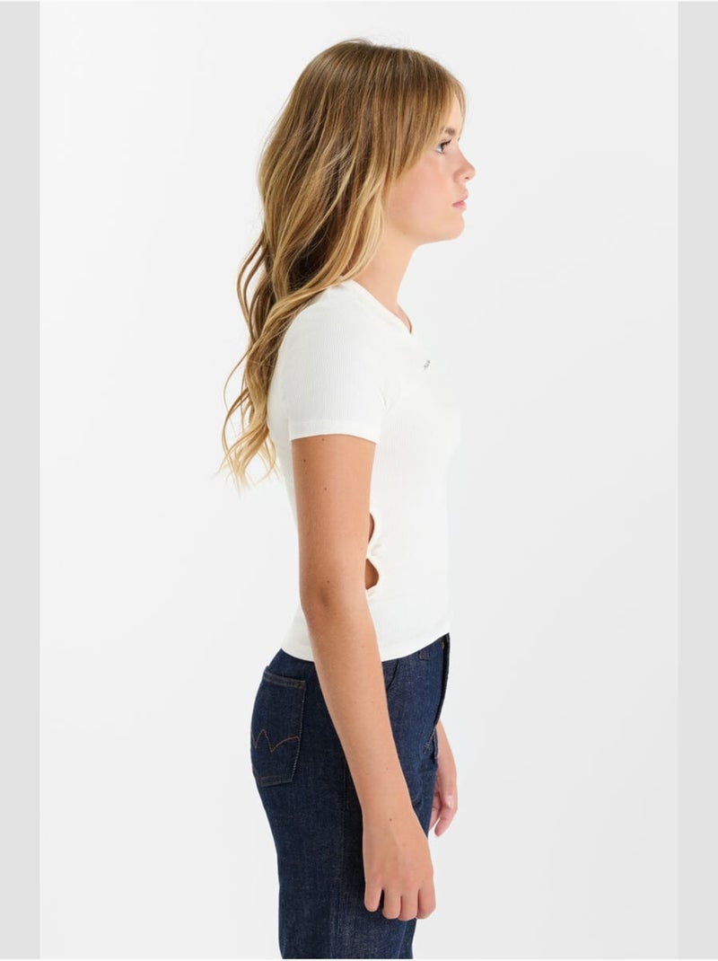 Tee-Shirt BALTAGI 'Le Temps Des Cerises' Blanc - Kiabi