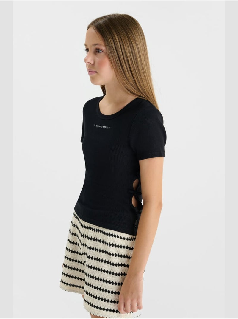 Tee-Shirt BALTAGI 'Le Temps Des Cerises' Noir - Kiabi