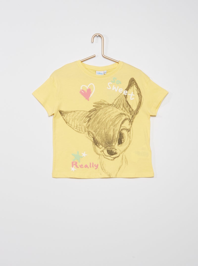 Tee-shirt 'Bambie' de 'Disney' Jaune - Kiabi
