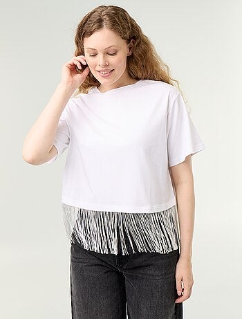Tee-shirt basique à franges