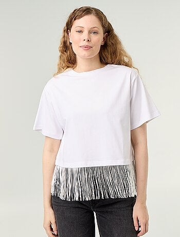 Tee-shirt basique à franges