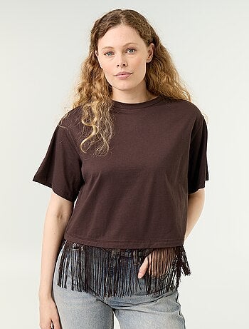 Tee-shirt basique à franges