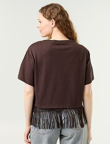 Tee-shirt basique à franges