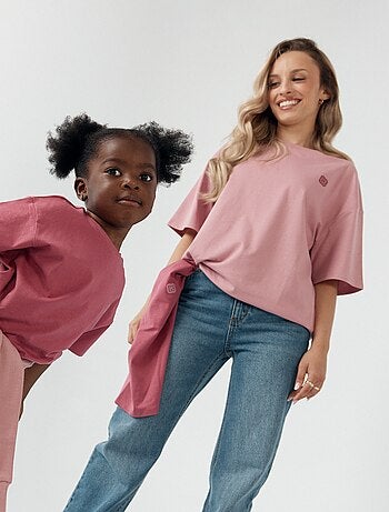 Tee-shirt basique avec logo brodé - Kiabi