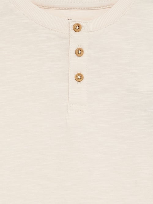 Tee-shirt basique col tunisien - Kiabi Tee-shirt basique col tunisien - Kiabi