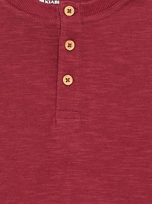 Tee-shirt basique col tunisien - Kiabi Tee-shirt basique col tunisien - Kiabi