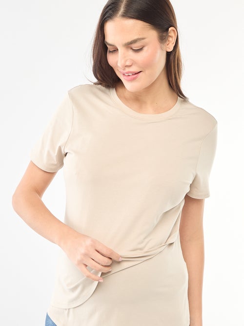Tee-shirt basique d'allaitement - Kiabi