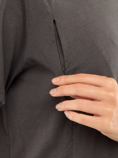 Tee-shirt basique d'allaitement manches courtes - Kiabi