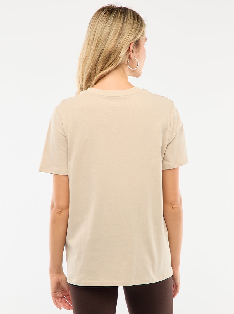 Tee-shirt basique d'allaitement manches courtes Gris lune - Kiabi