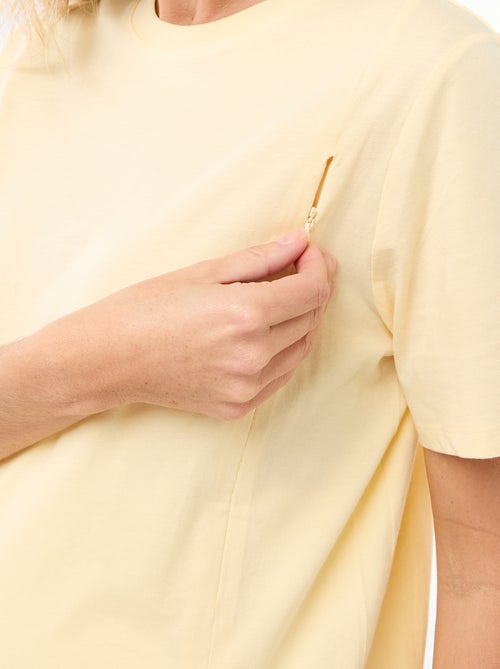 Tee-shirt basique d'allaitement manches courtes - Kiabi
