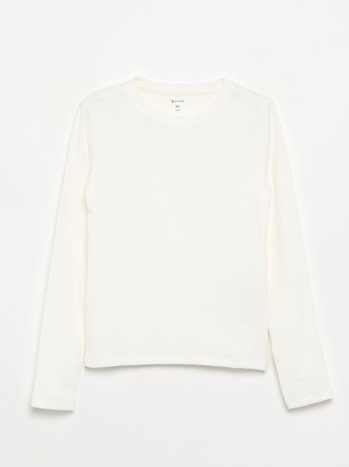 Tee-shirt basique en rib - Kiabi