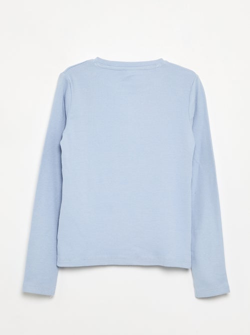 Tee-shirt basique en rib - Kiabi