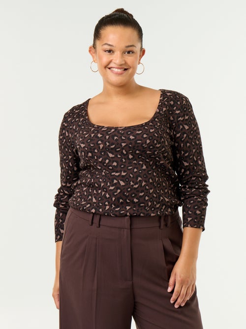 Tee-shirt basique en rib - Kiabi Tee-shirt basique en rib - Kiabi