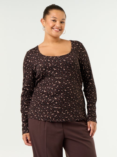 Tee-shirt basique en rib - Kiabi Tee-shirt basique en rib - Kiabi