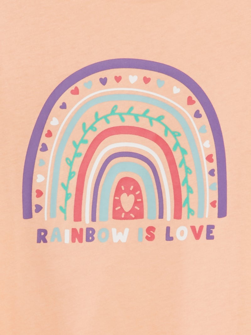 Tee-shirt basique imprimé Orange - Kiabi