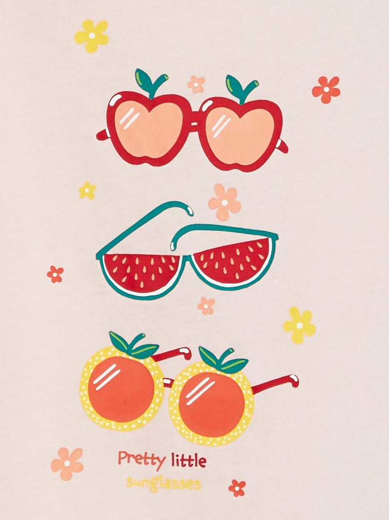 Tee-shirt basique imprimé Rose - Kiabi