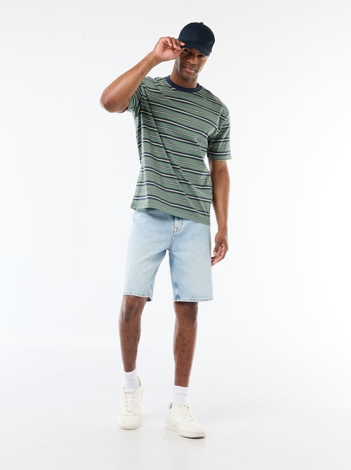 Tee-shirt basique rayé - Kiabi